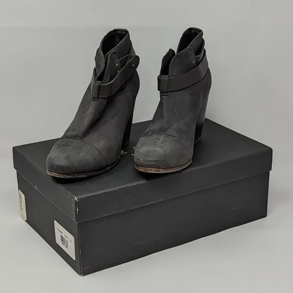 Rag & Bone Harrow Gray Suede Booties With Box Size 39.5 US Size 8.5 - Picture 2 of 10